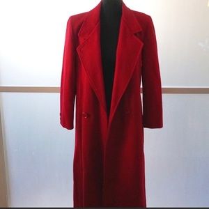 💝 Long Red Pea Coat 💝